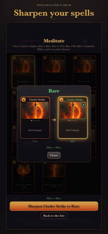 Sharpen your spells — iPhone screenshot